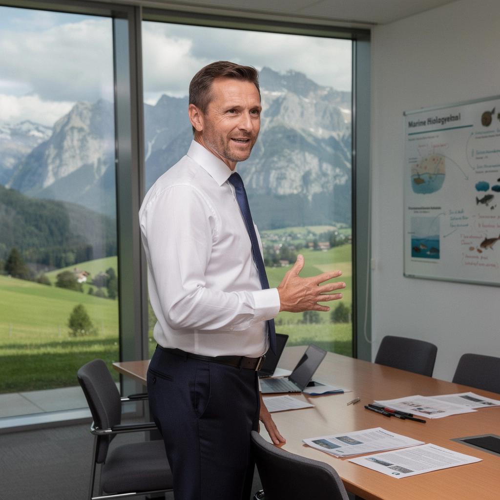 Fische, die um eine Koralle schwimmen, während das Sonnenlicht durch das Wasser strahlt.